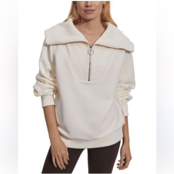 Varley Tops - Varley Vine Women's Size L Ivory Cream Half Zip Pullover Sweatshirt Quarter Zip